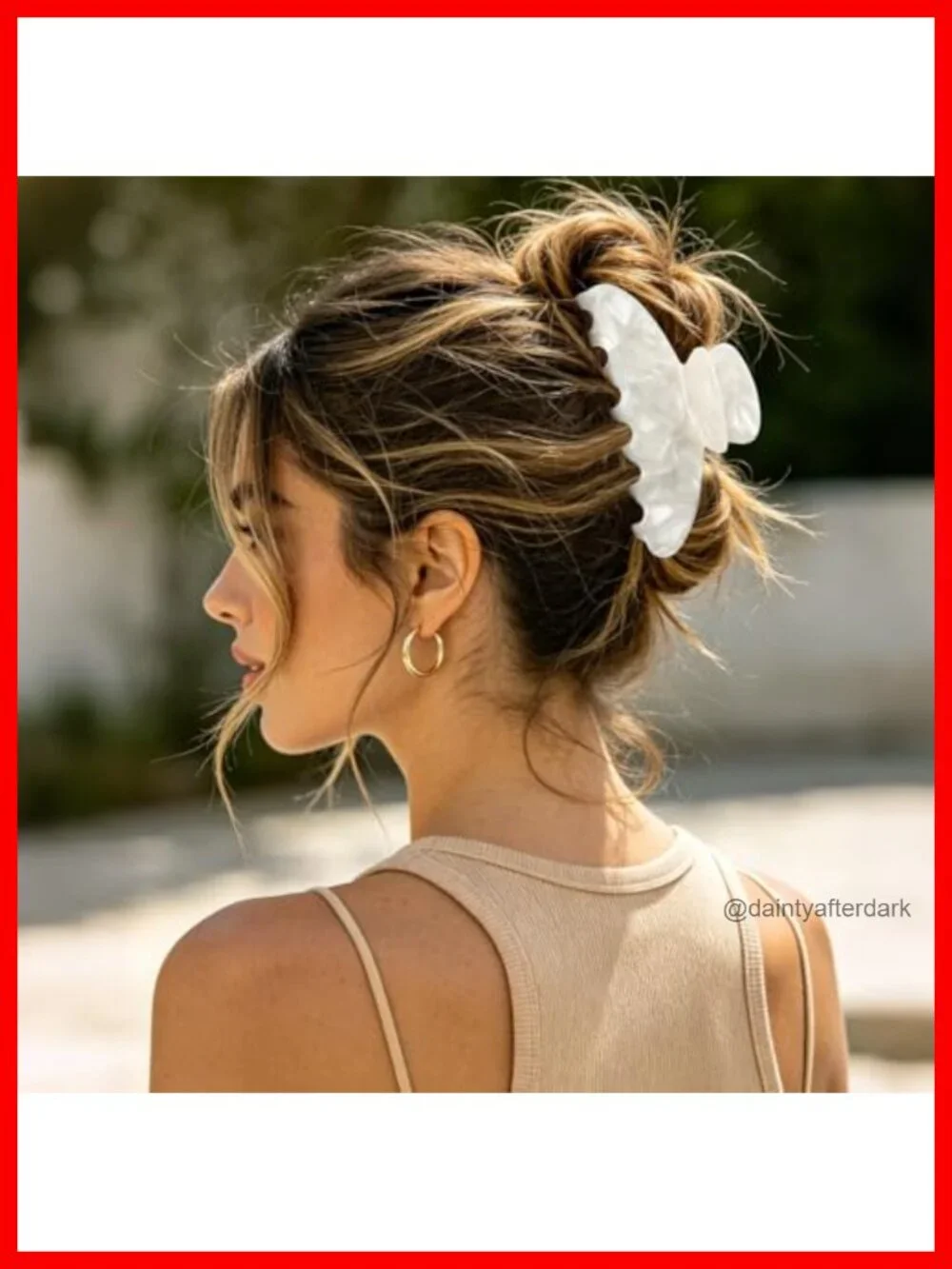 Large Acetate Non-Slip Hair Claw Clip for Thick Hair, French Design